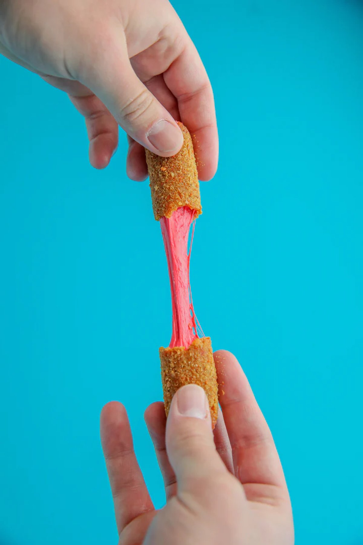 Mozzarella sticks on plate