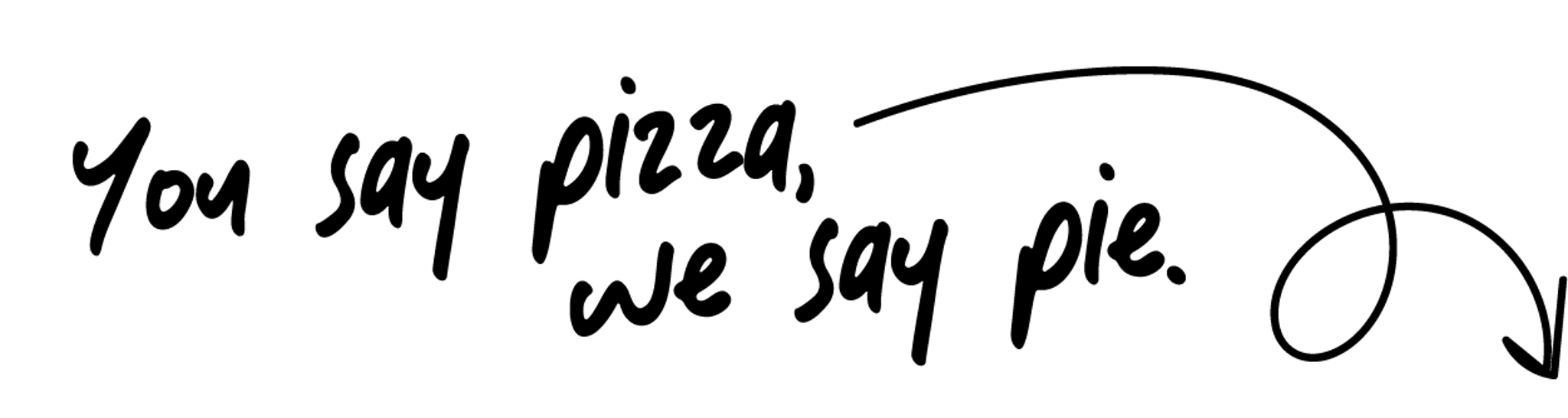 Hand-drawn arrow