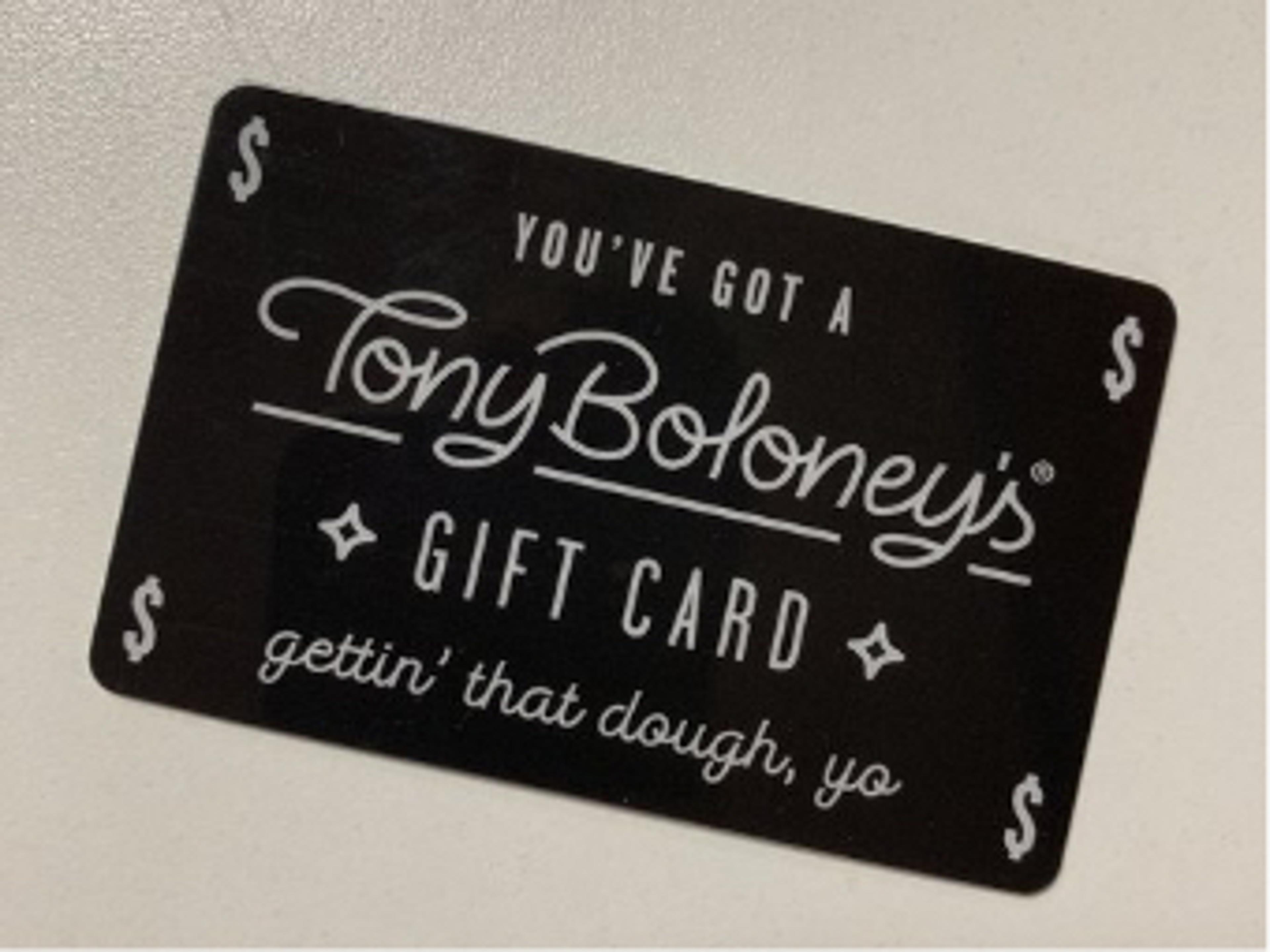 Tony Boloney's Gift Card