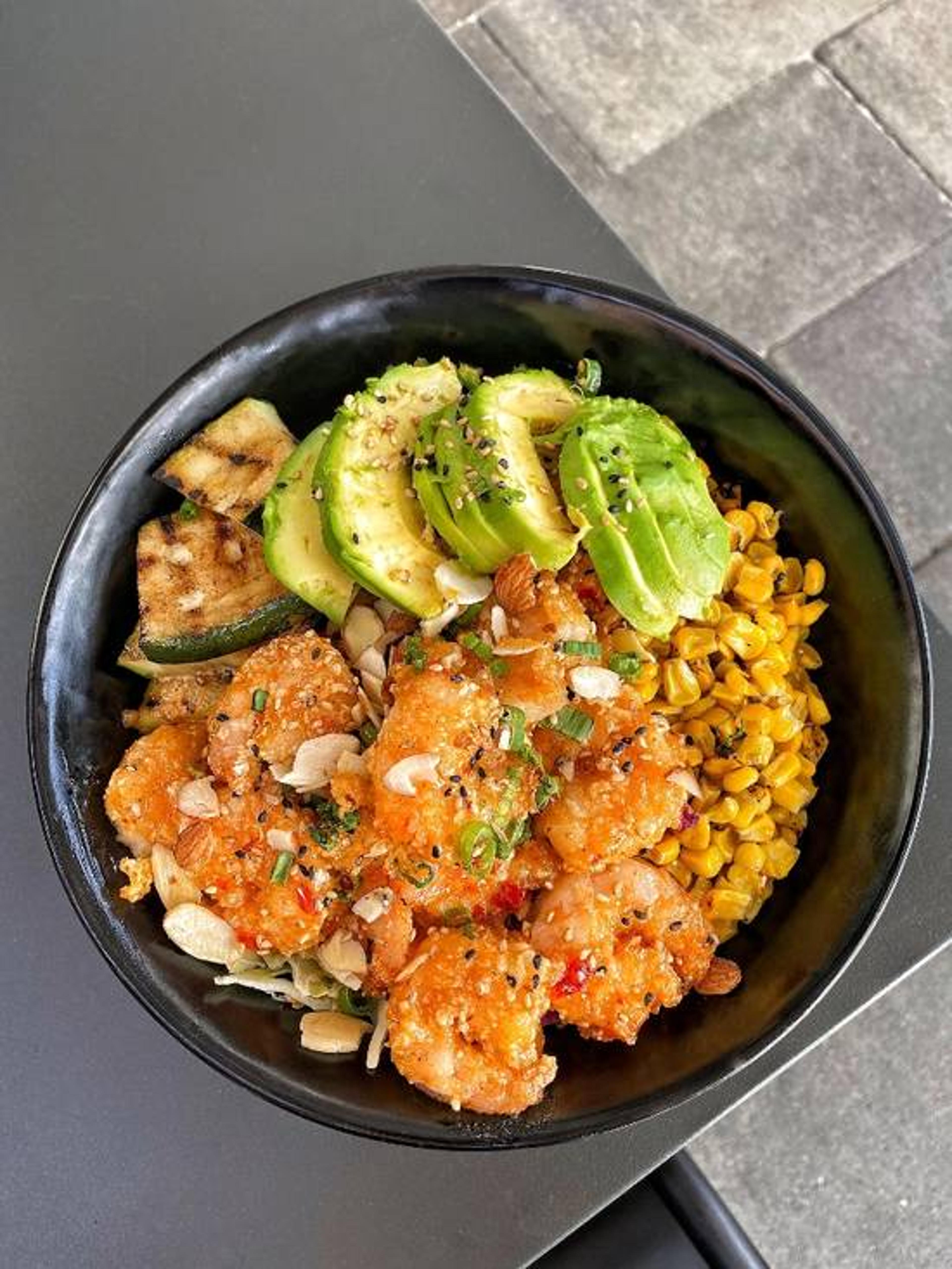 Freshly plated seafood dish from Simply Fish
