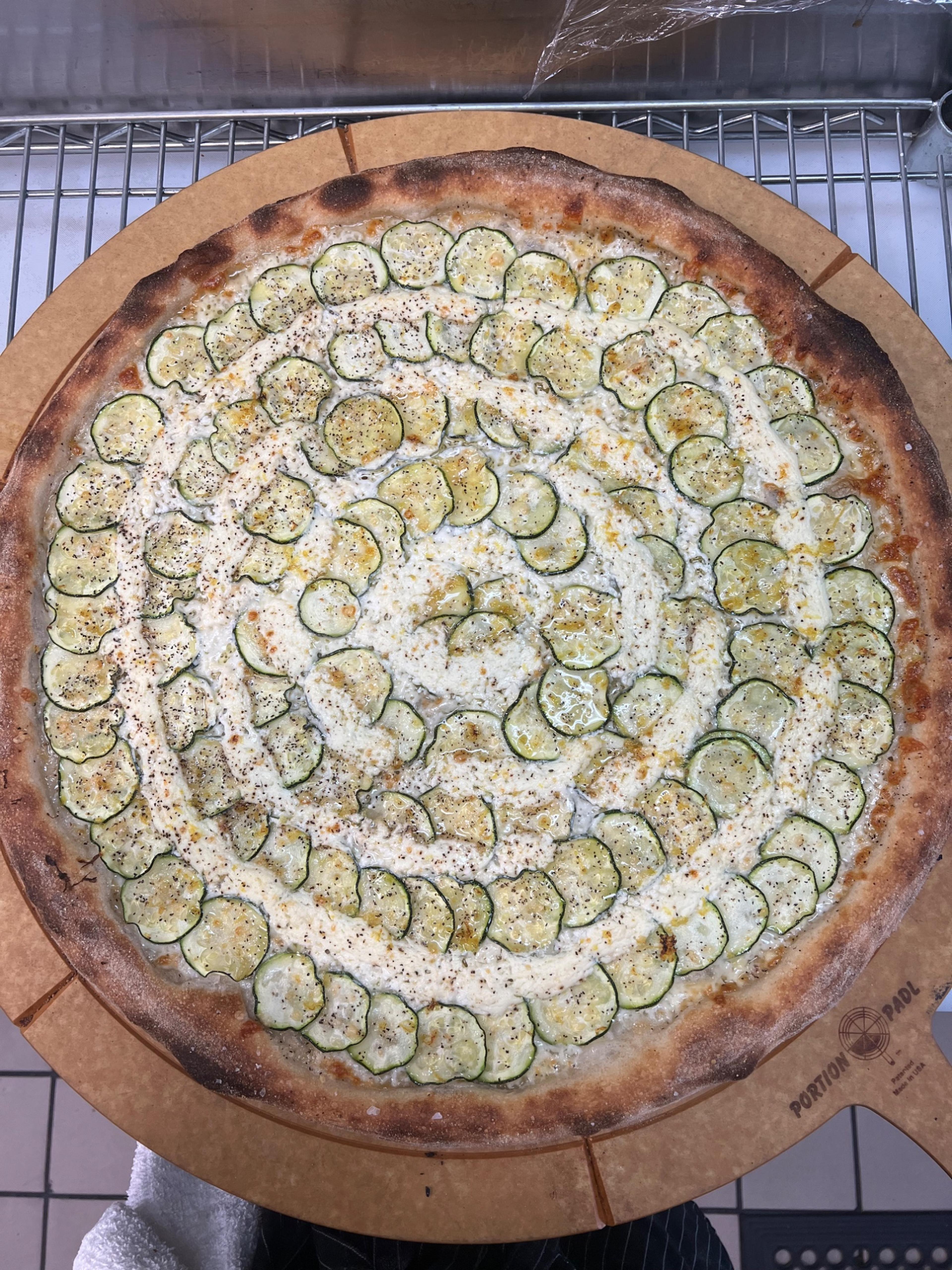 Dtown Pizzeria zucchini pizza