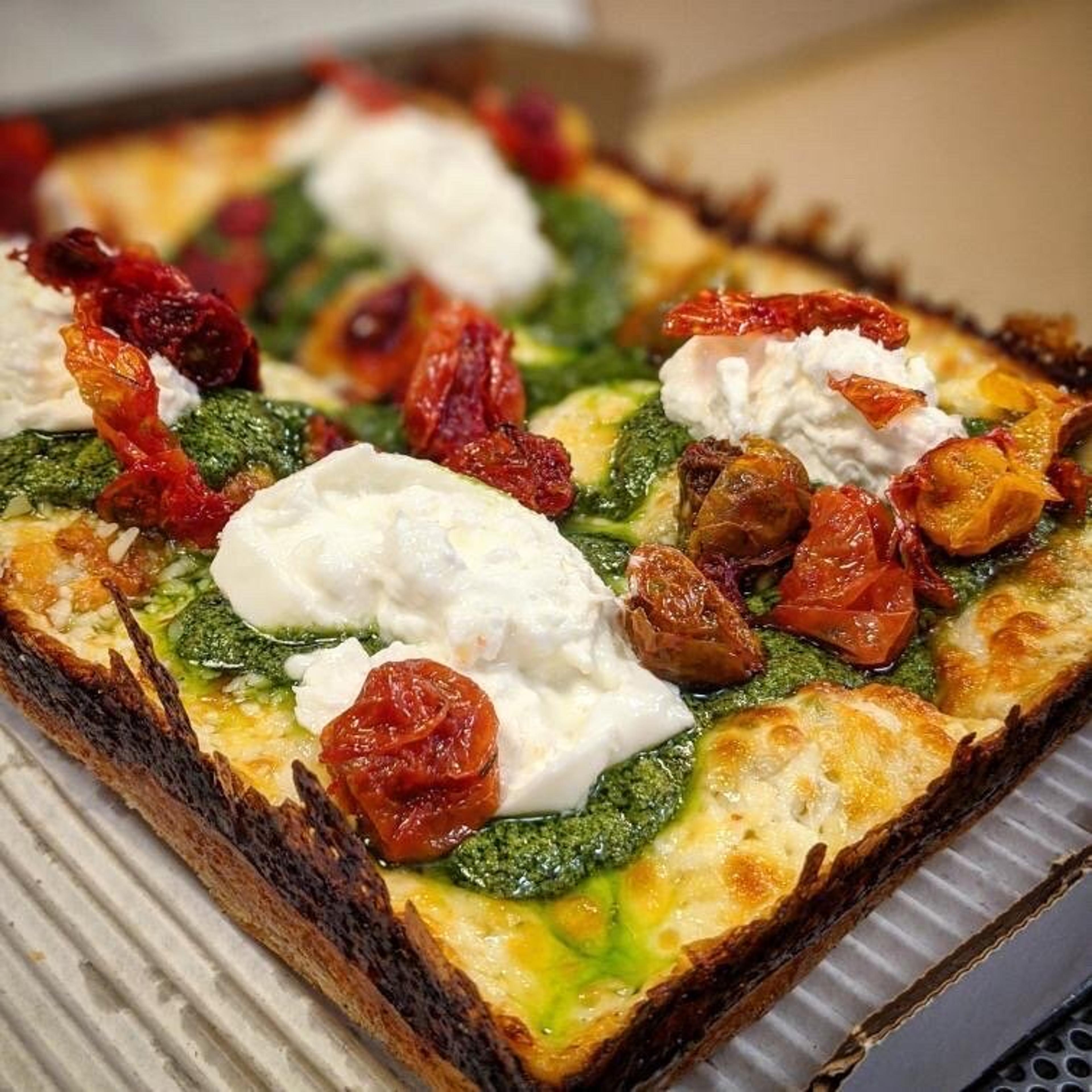 Dtown Pizzeria pizza and dishes