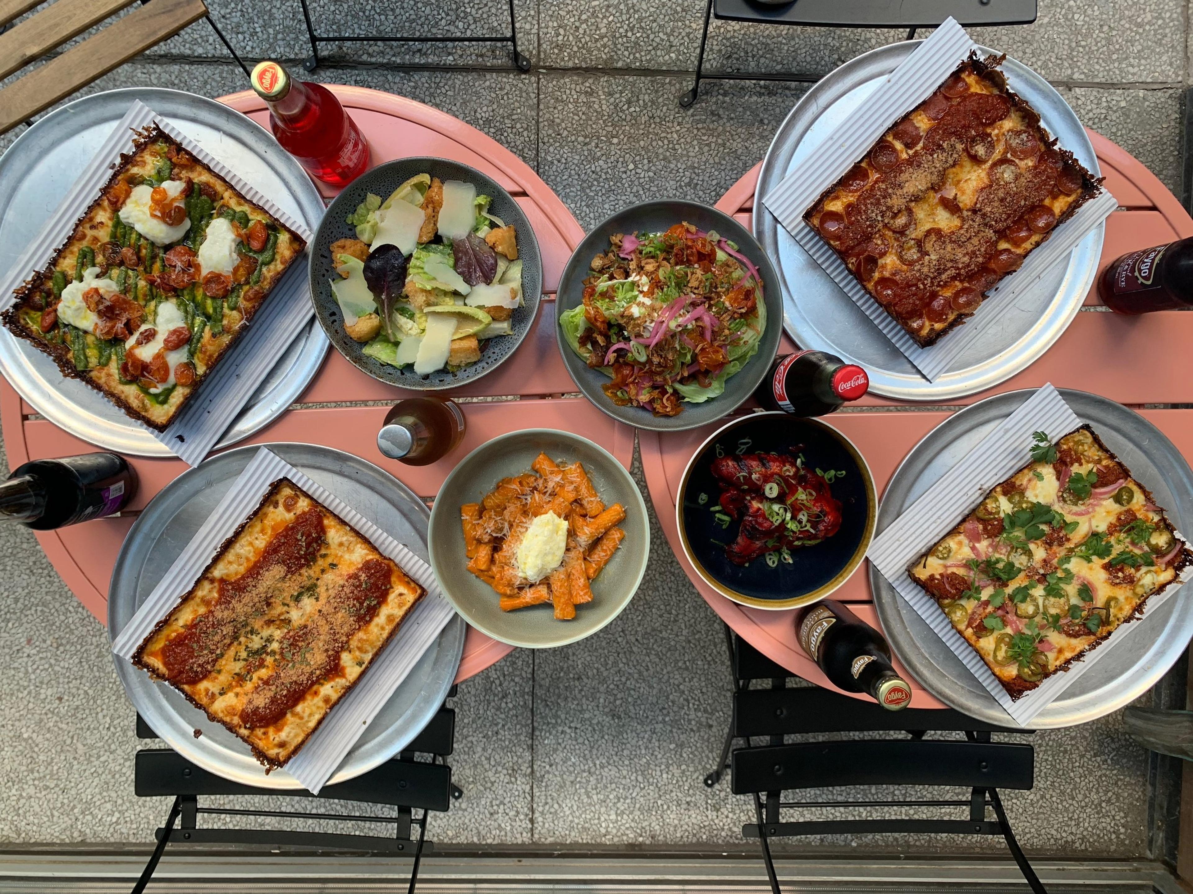 Dtown Pizzeria pizza and dishes