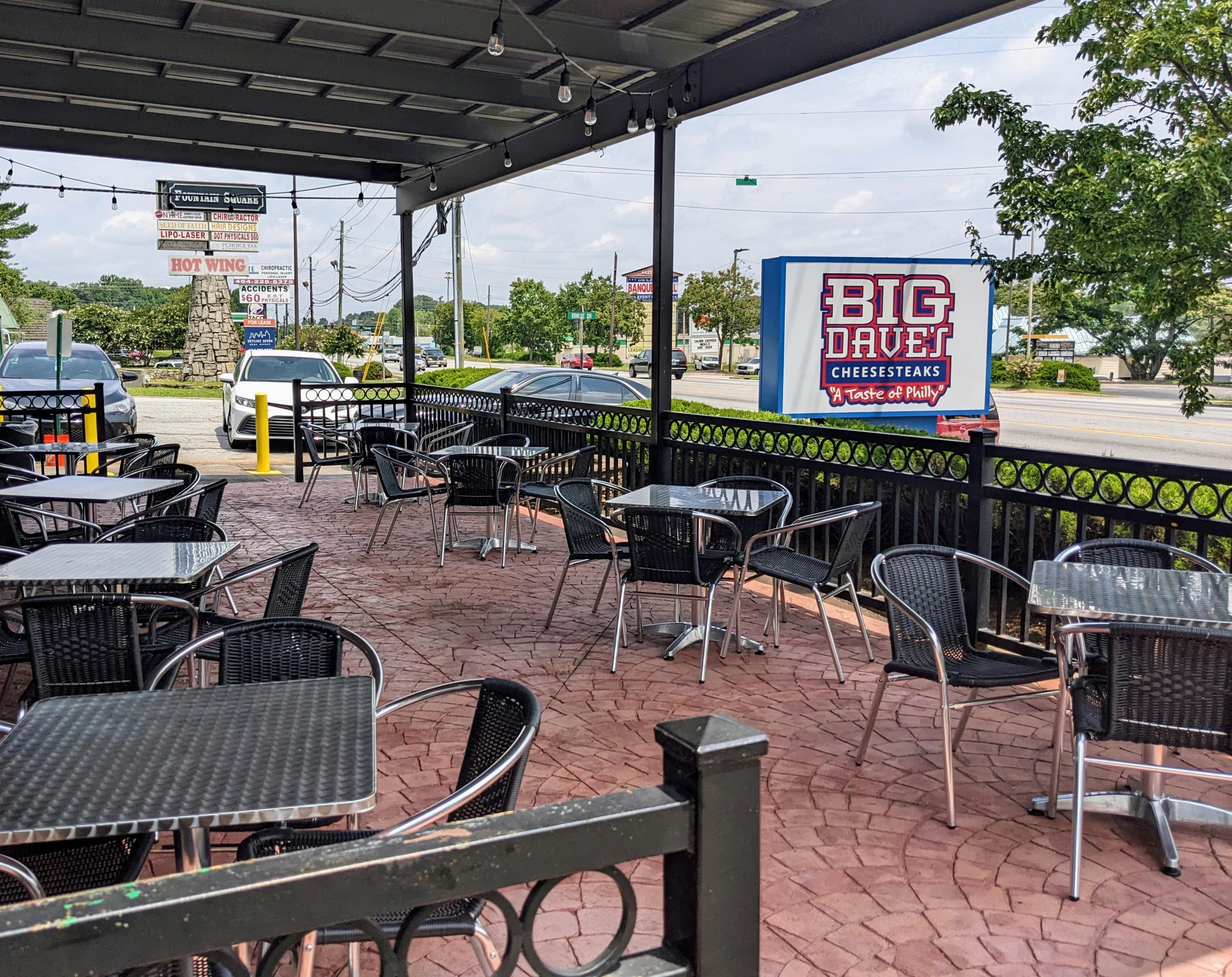 Forest Park patio at Big Dave's Cheesesteaks