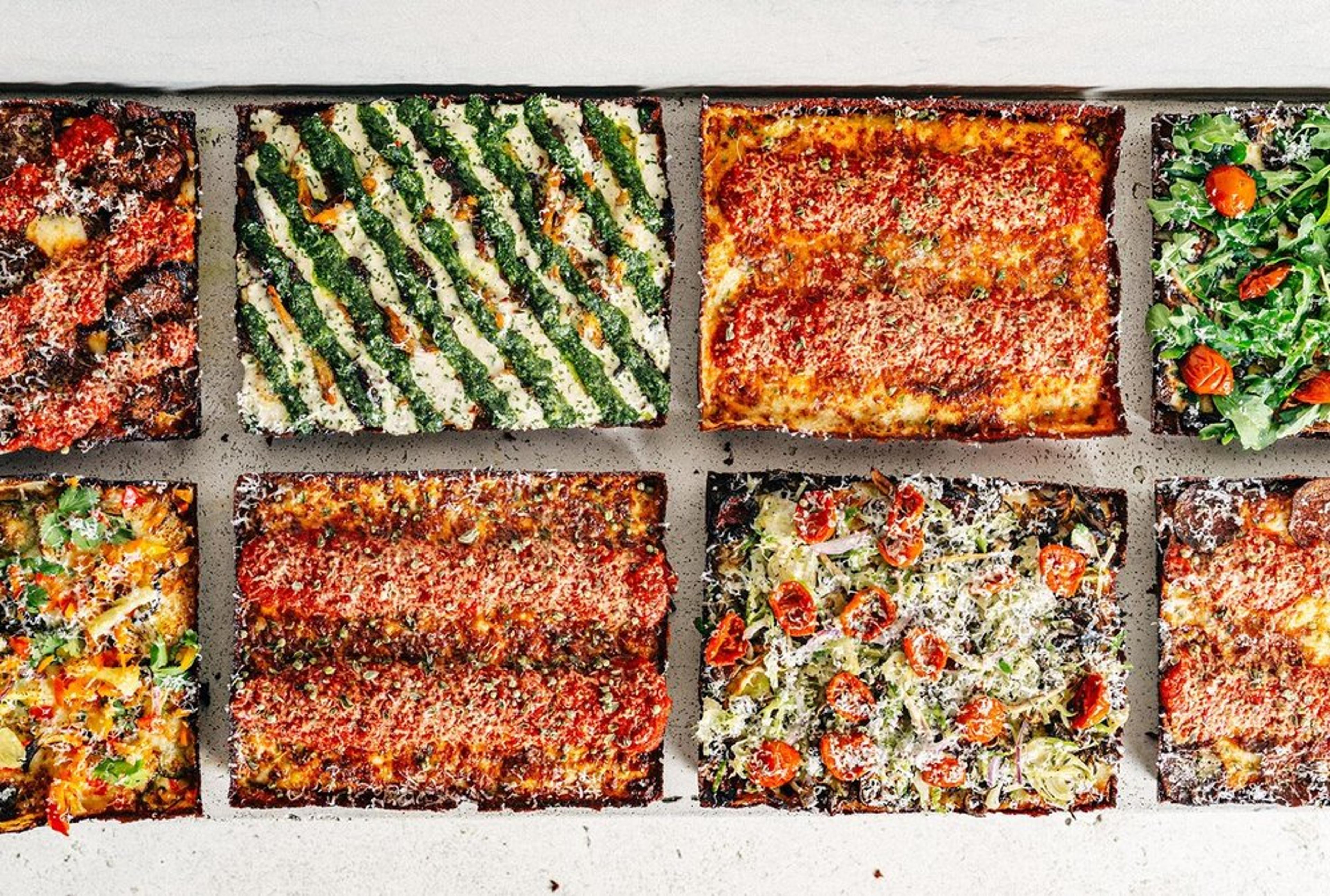 Hand-built Detroit-style pizza at Joyride Pizza