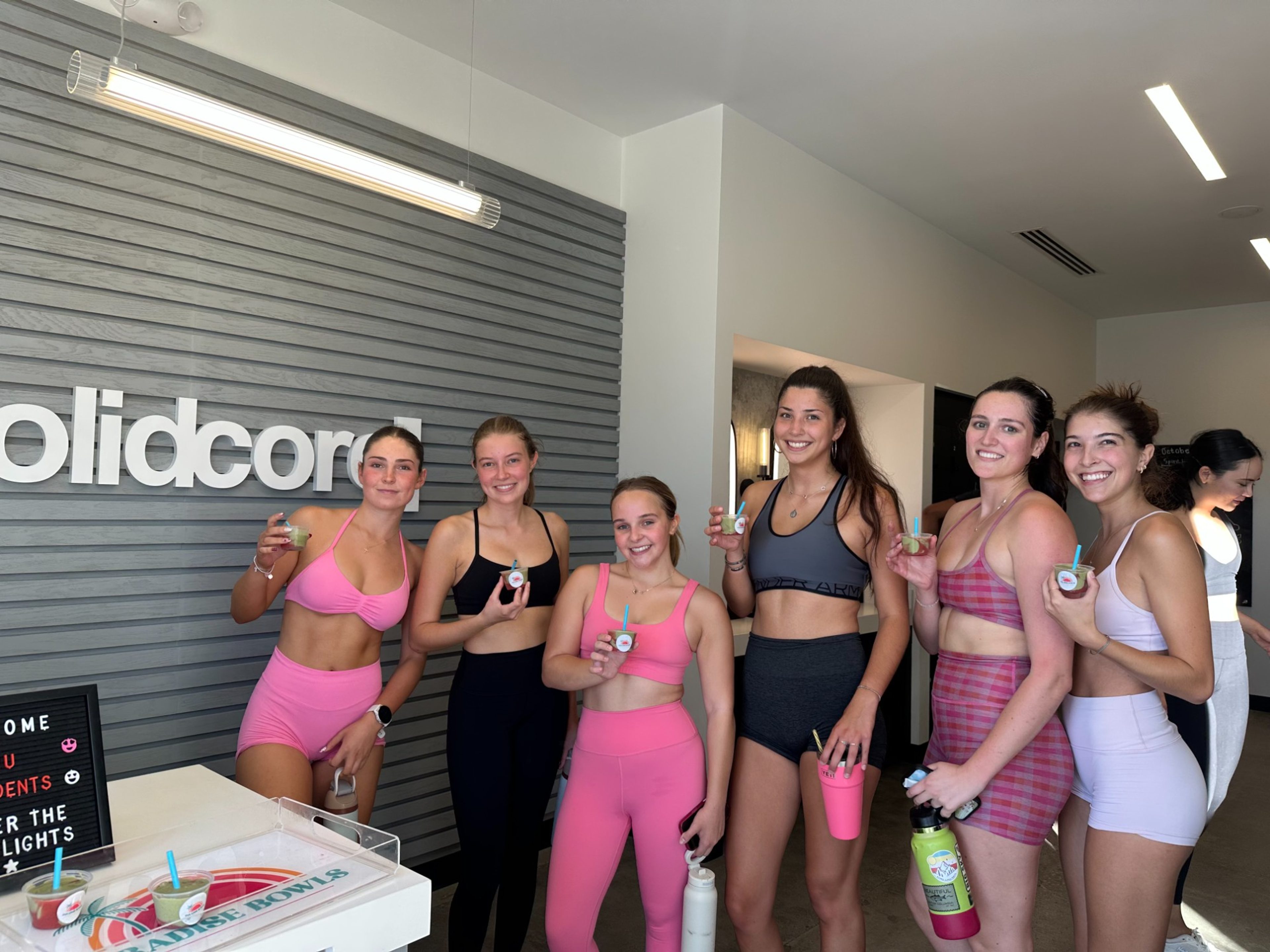 Paradise Bowls smoothies at a solidcore event