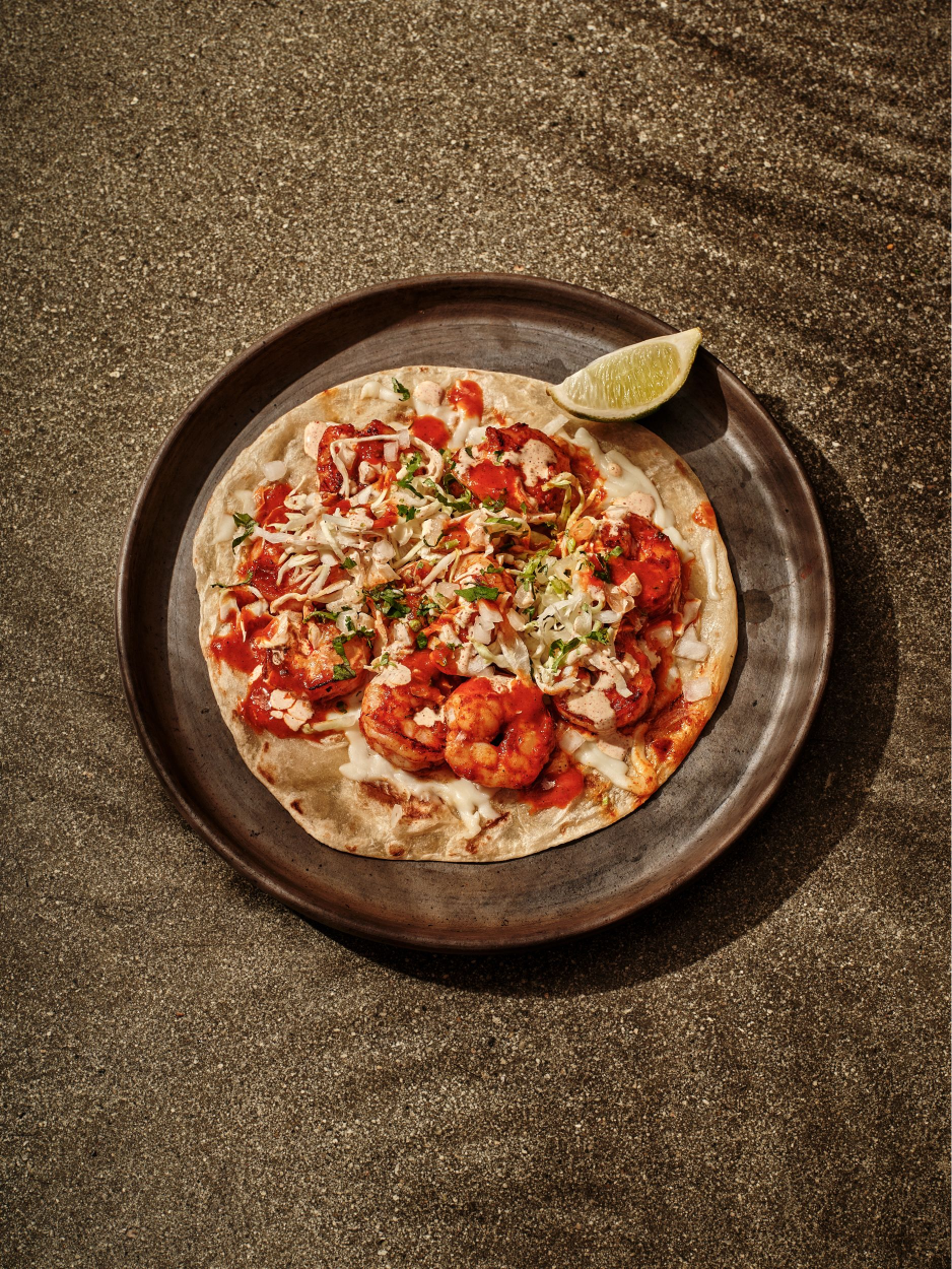 Spicy-Garlic Shrimp Taco
