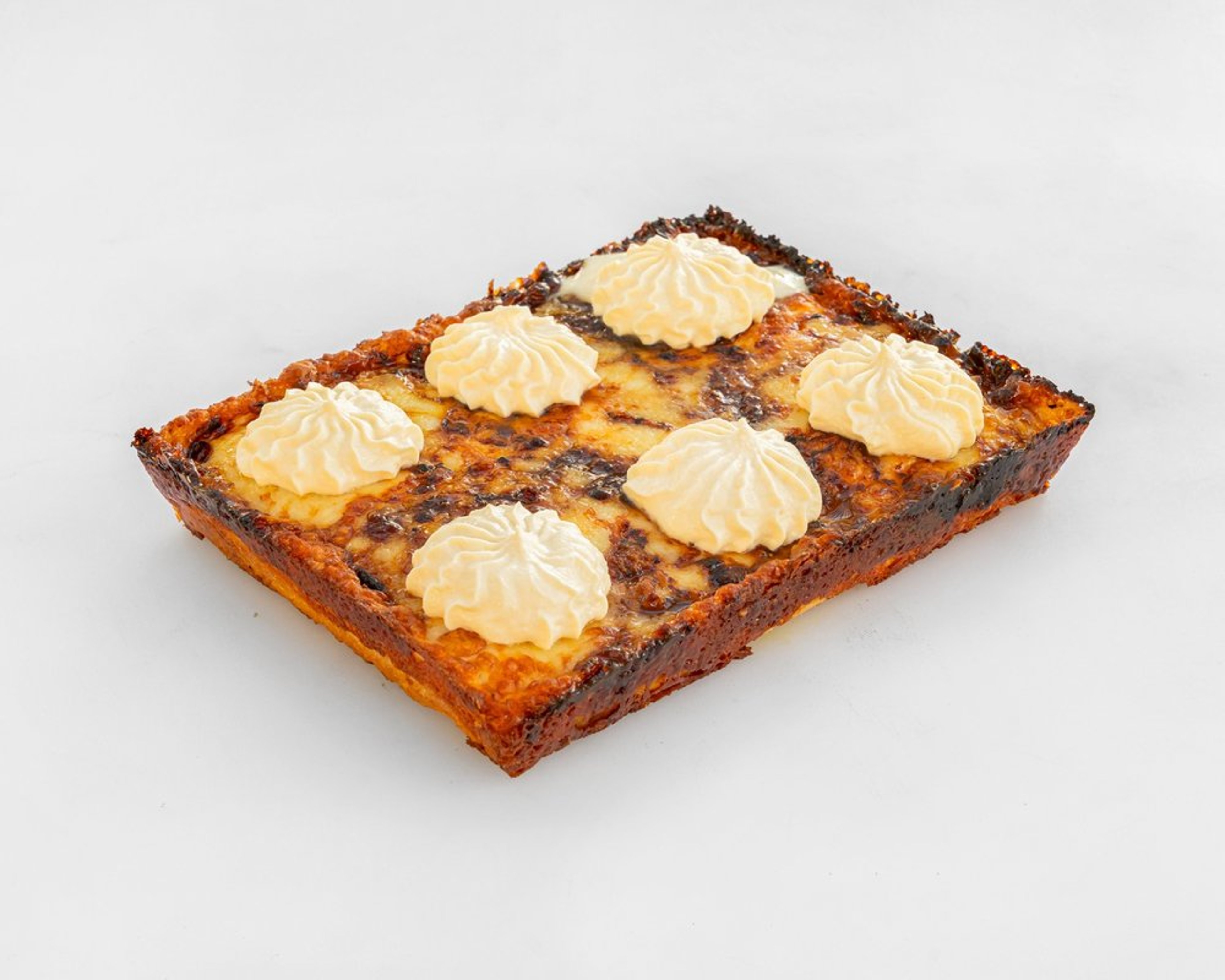 Sweet Bianca white pizza with fig jam, ricotta and taleggio