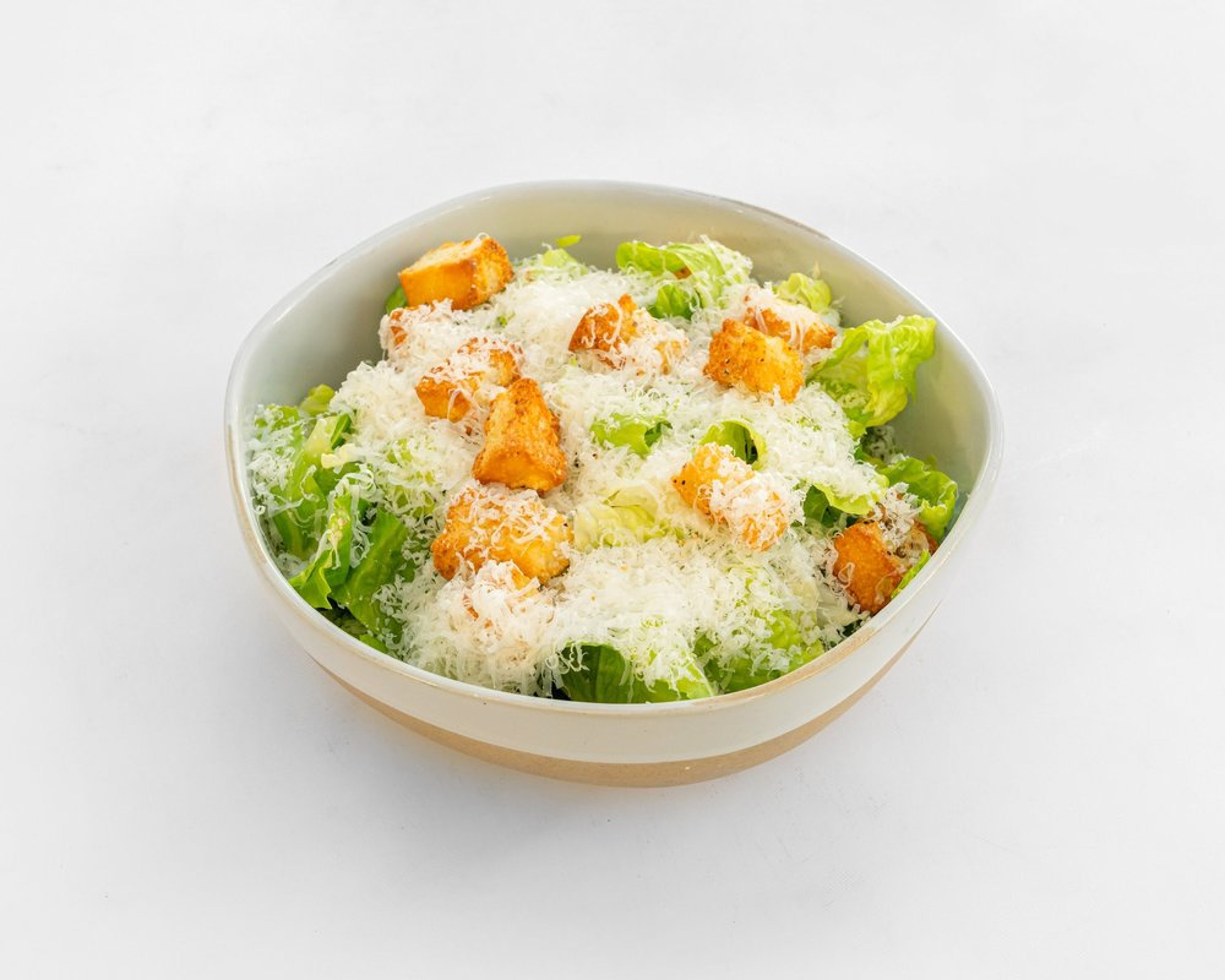 Caesar salad with romaine, parmigiano reggiano and croutons