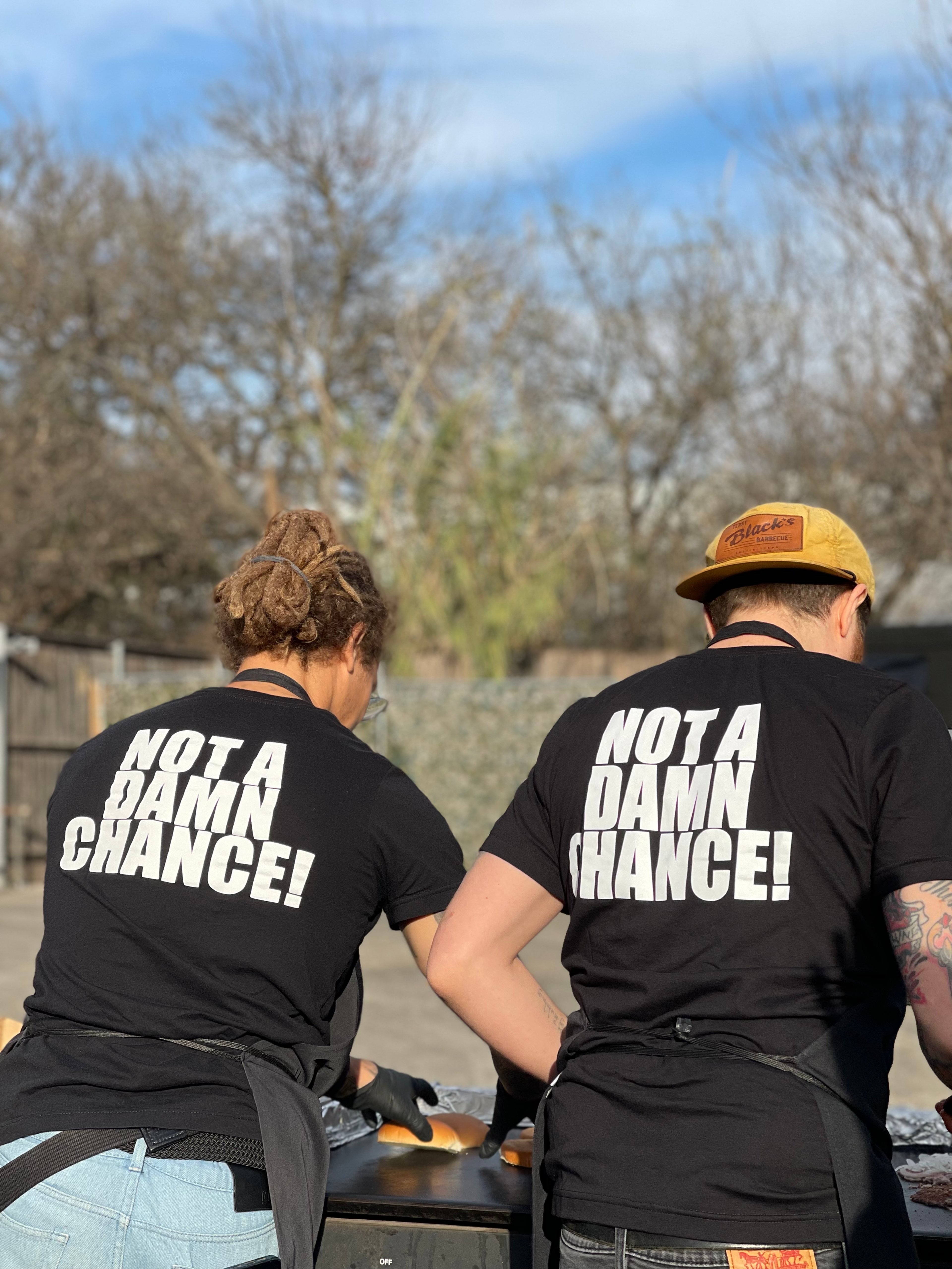 Neen Williams and Phillip Frankland-Lee at their first NADC Burger pop up in Austin, Texas.