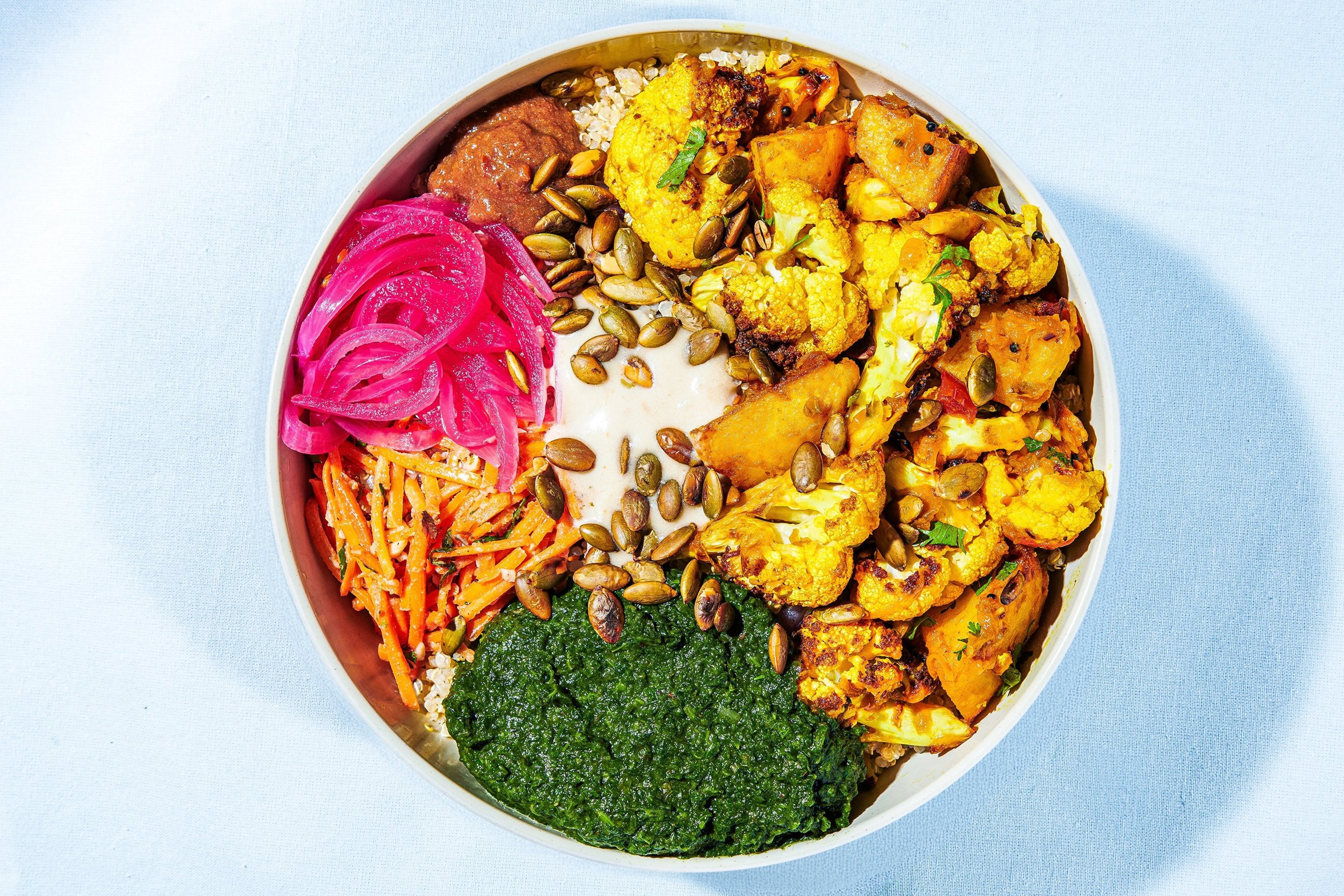 spiced cauliflower + quinoa