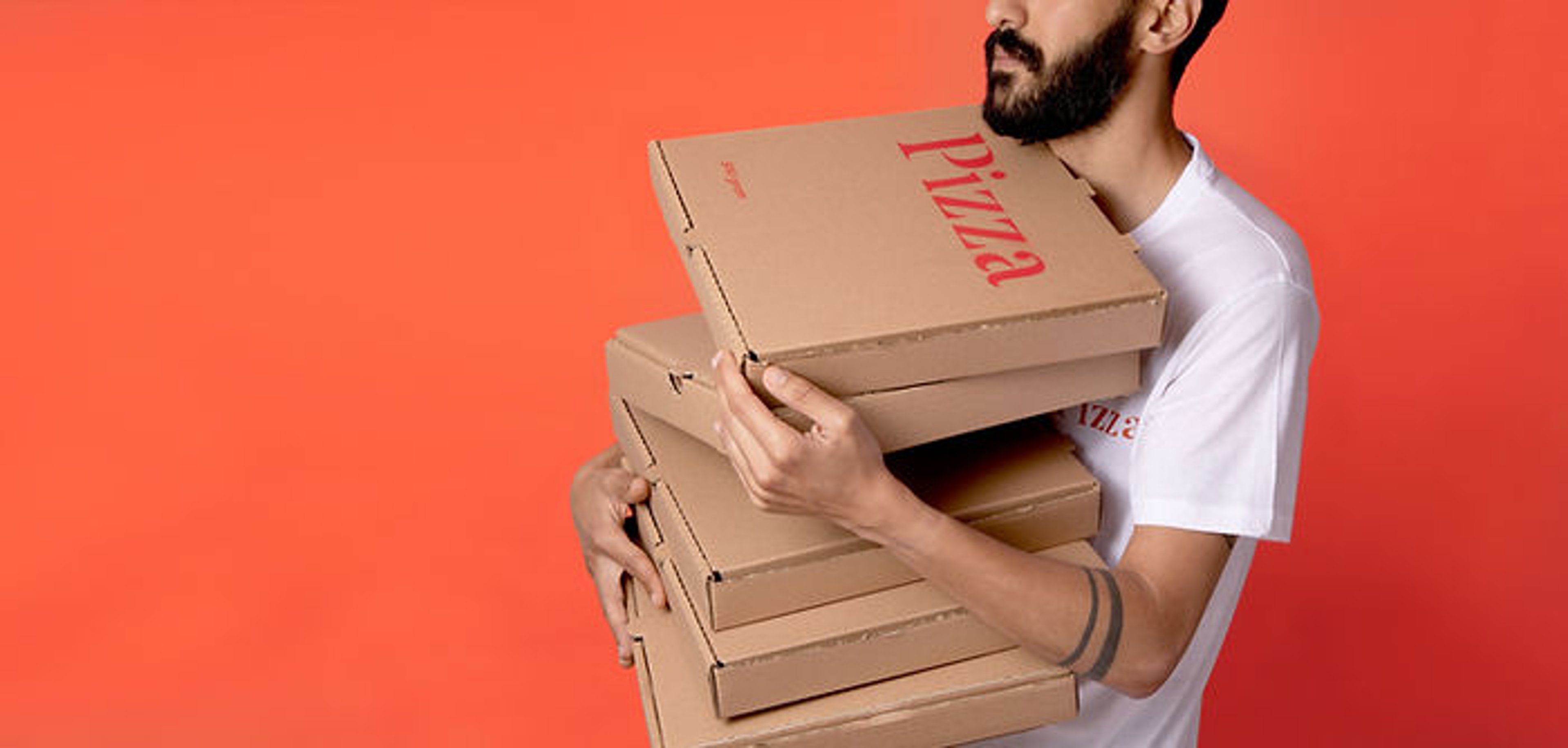 Pizza box at The Ria Pizzeria