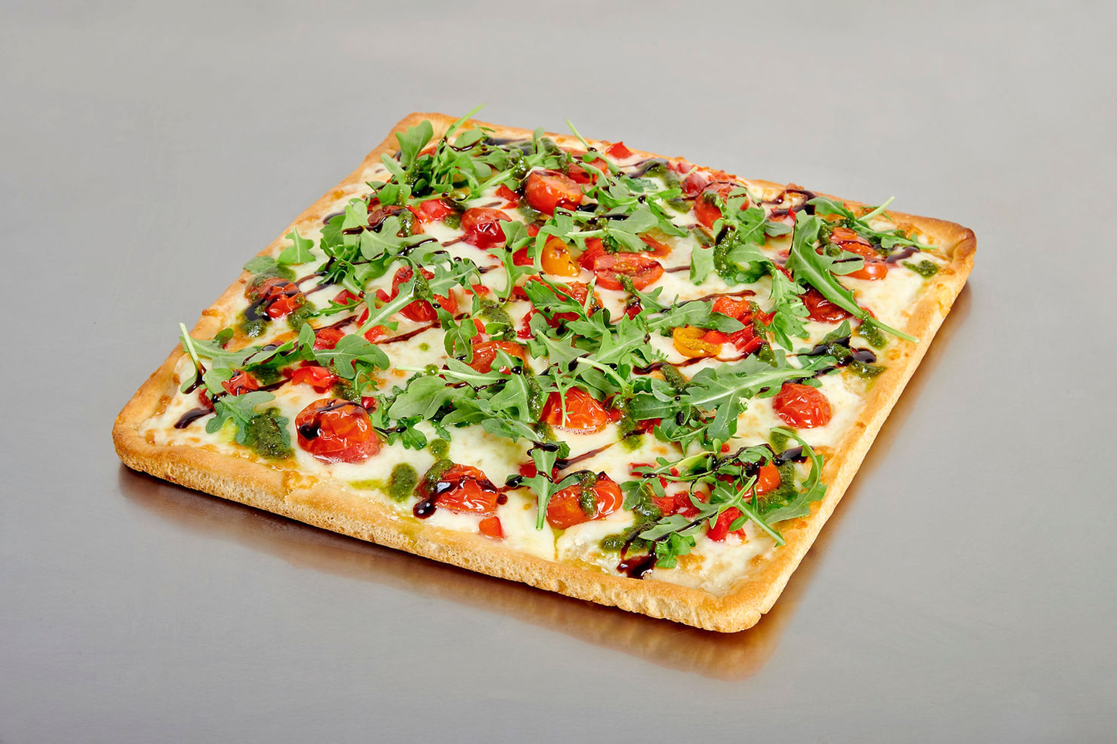 Grandma style pizza