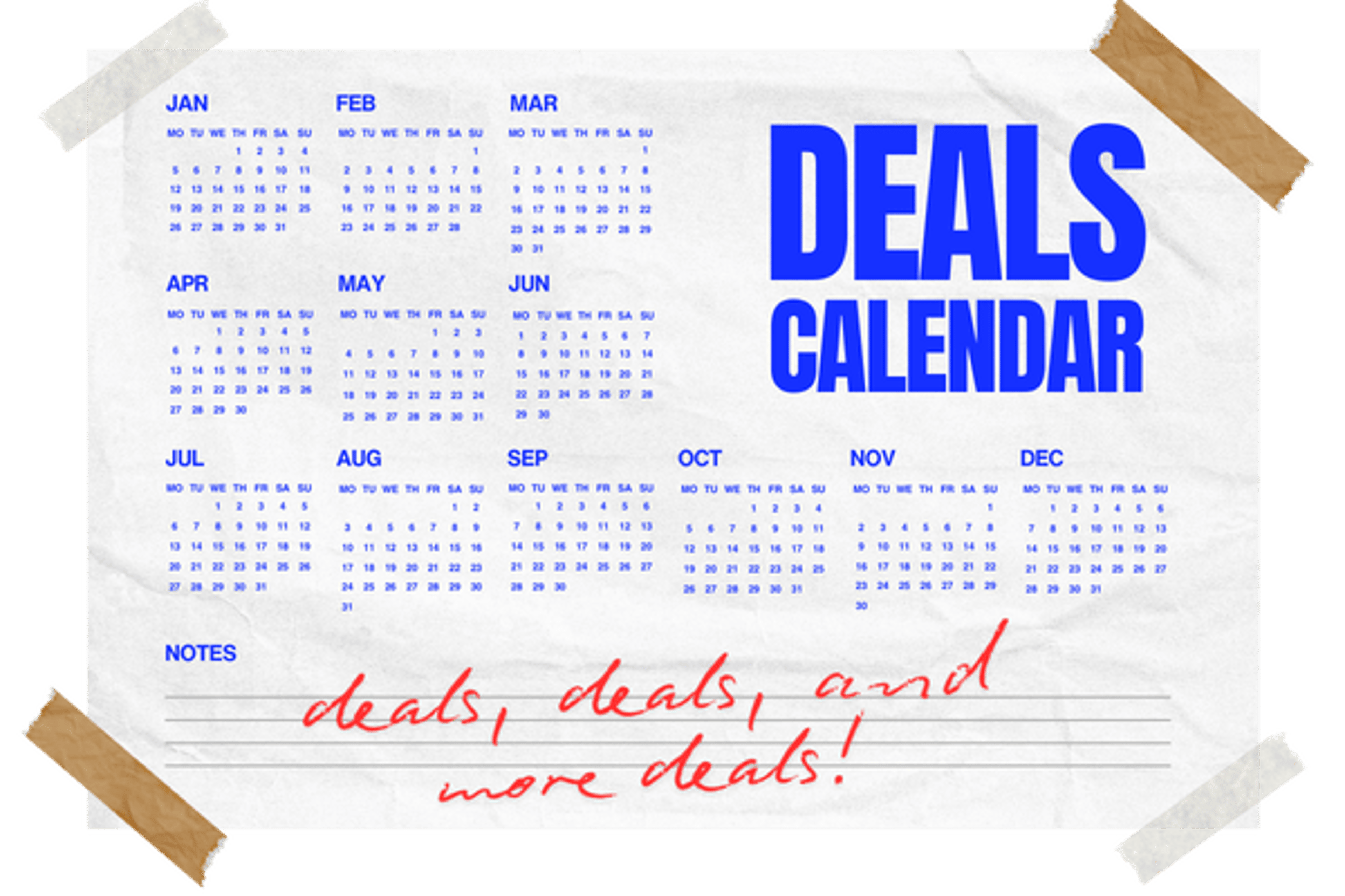 Deals Calendar