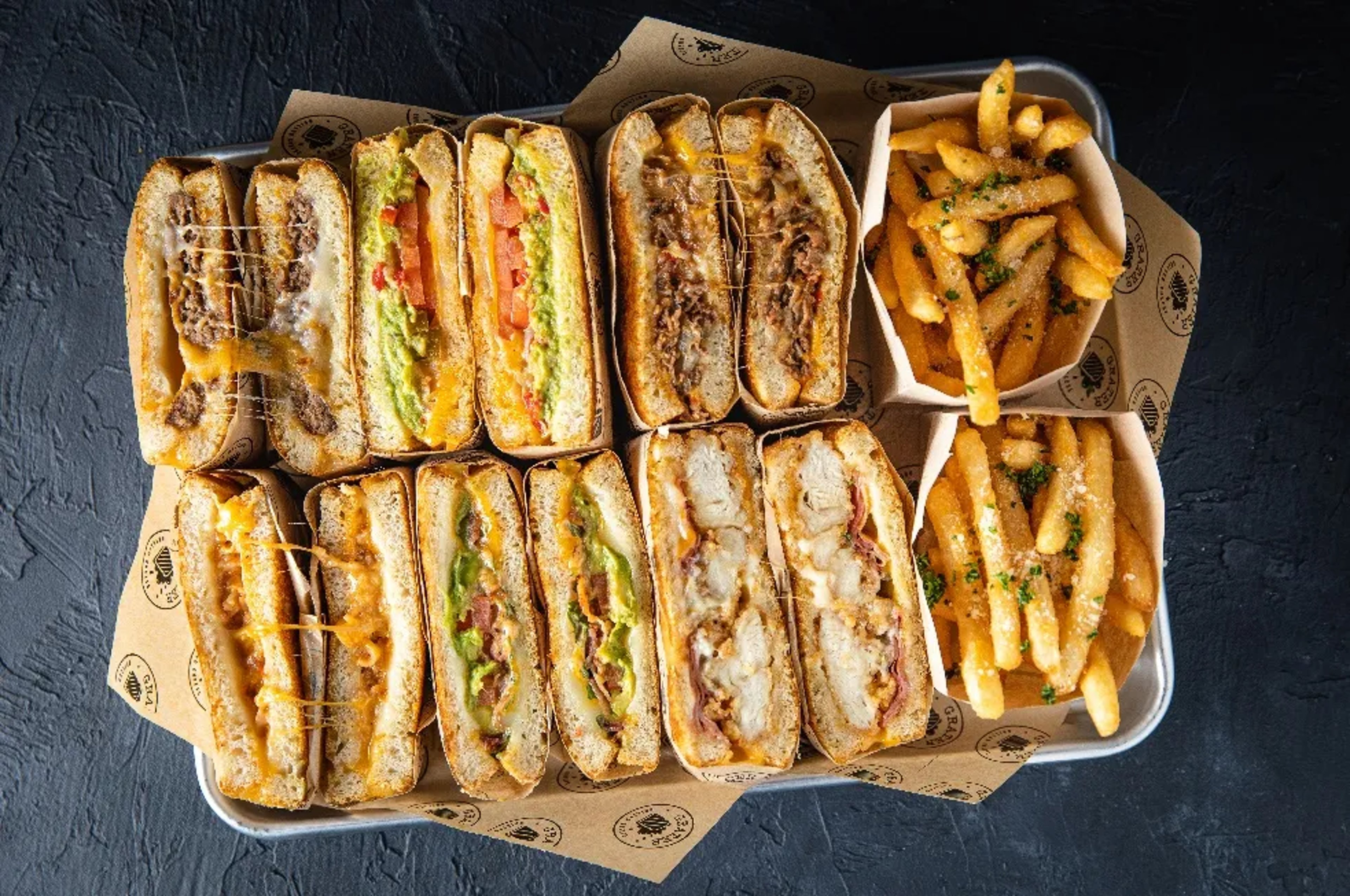 Gourmet grilled cheese sandwich from Grater Grilled Cheese