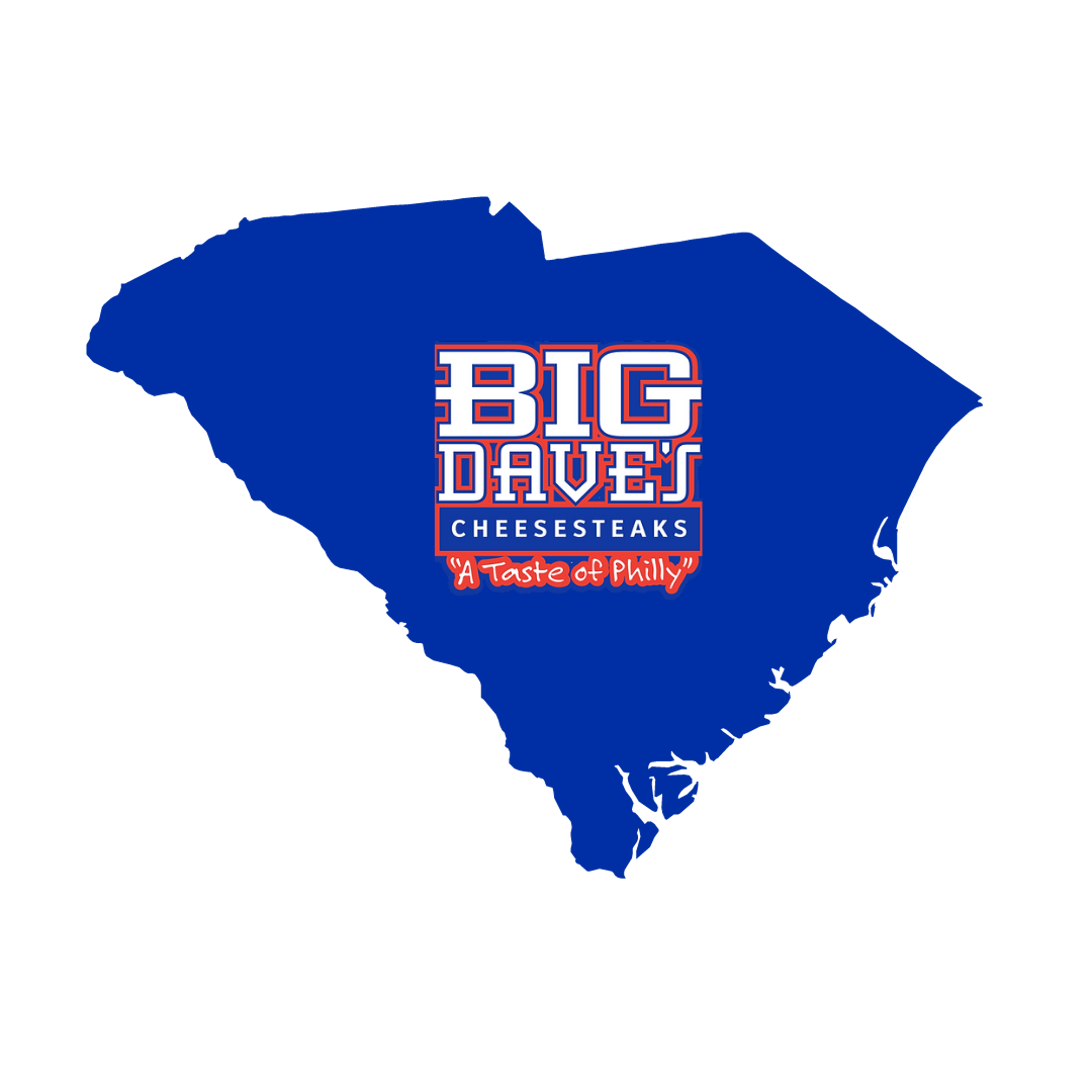Map of South Carolina highlighting Big Dave's Cheesesteaks career opportunities in the state.