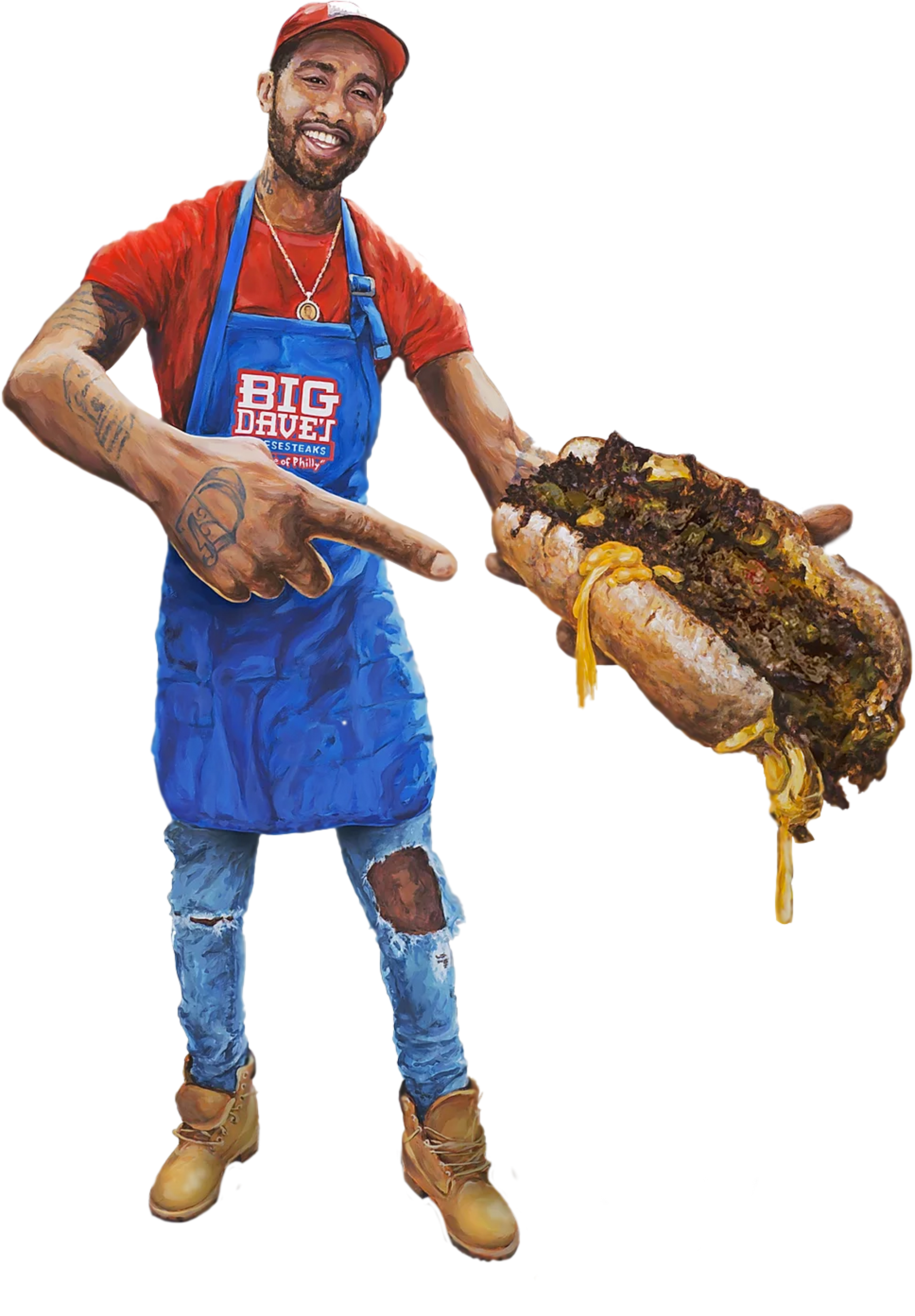 Big Dave's Cheesesteaks mascot