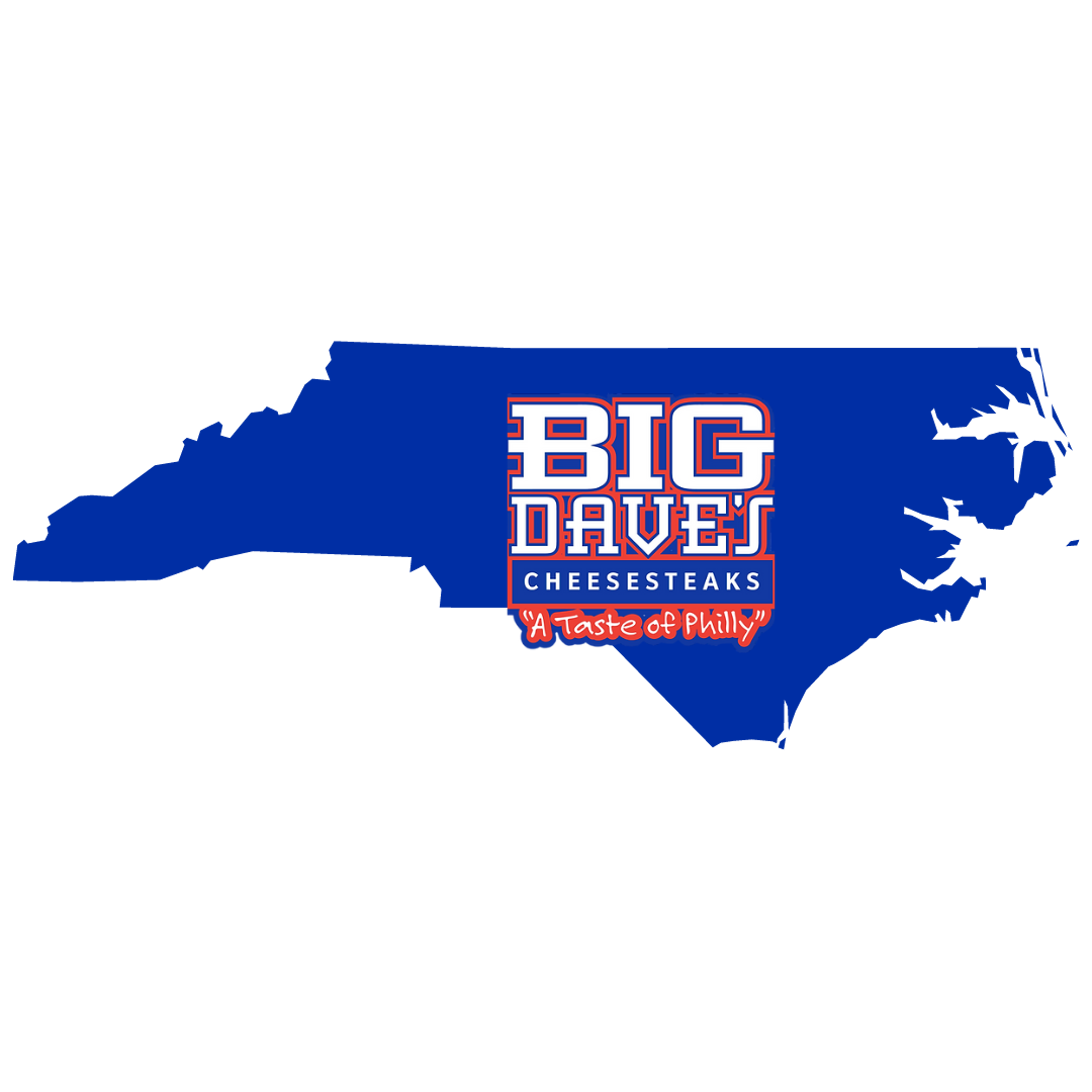 North Carolina map showcasing Big Dave's Cheesesteaks and career opportunities in the state.