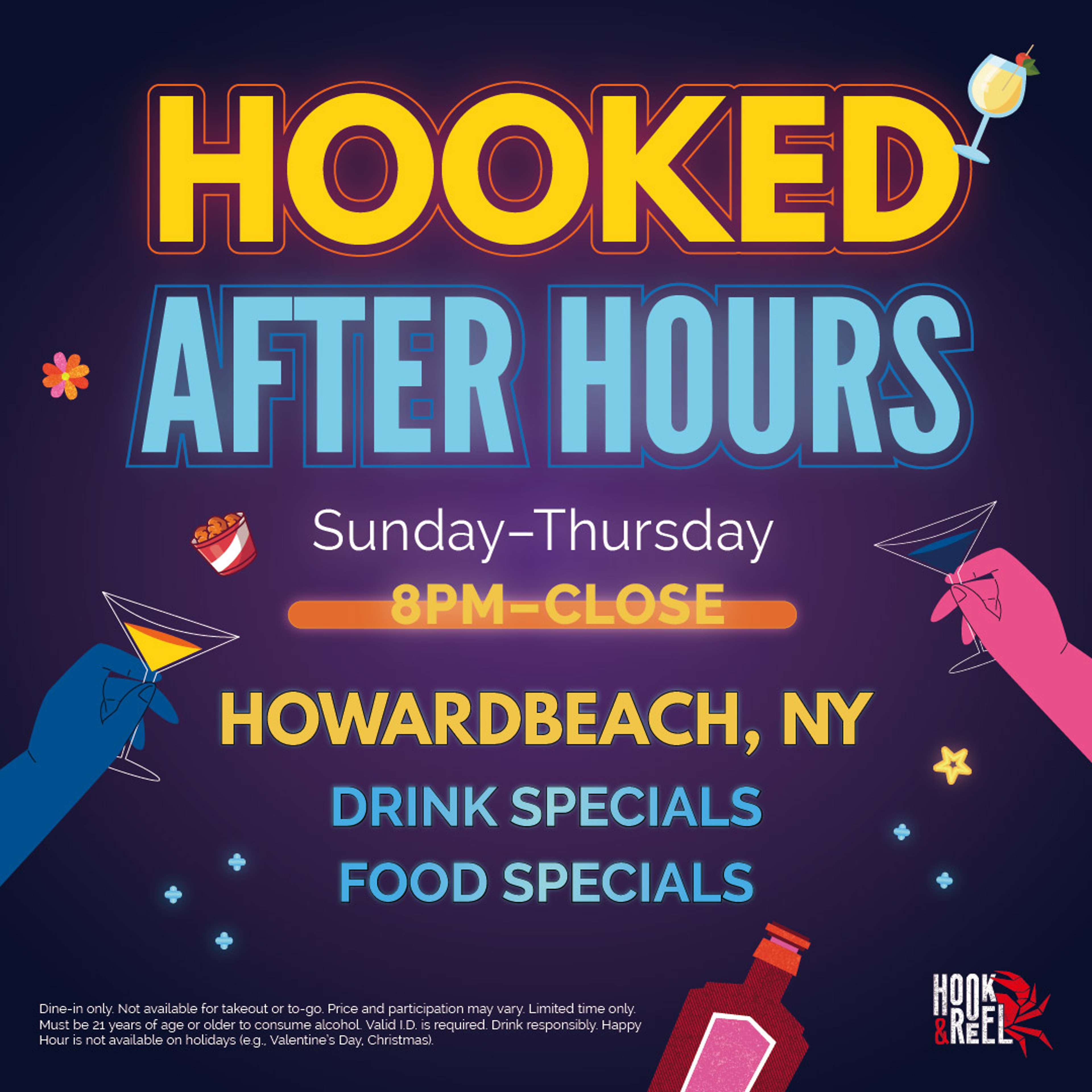 Hooked After Hours late-night specials