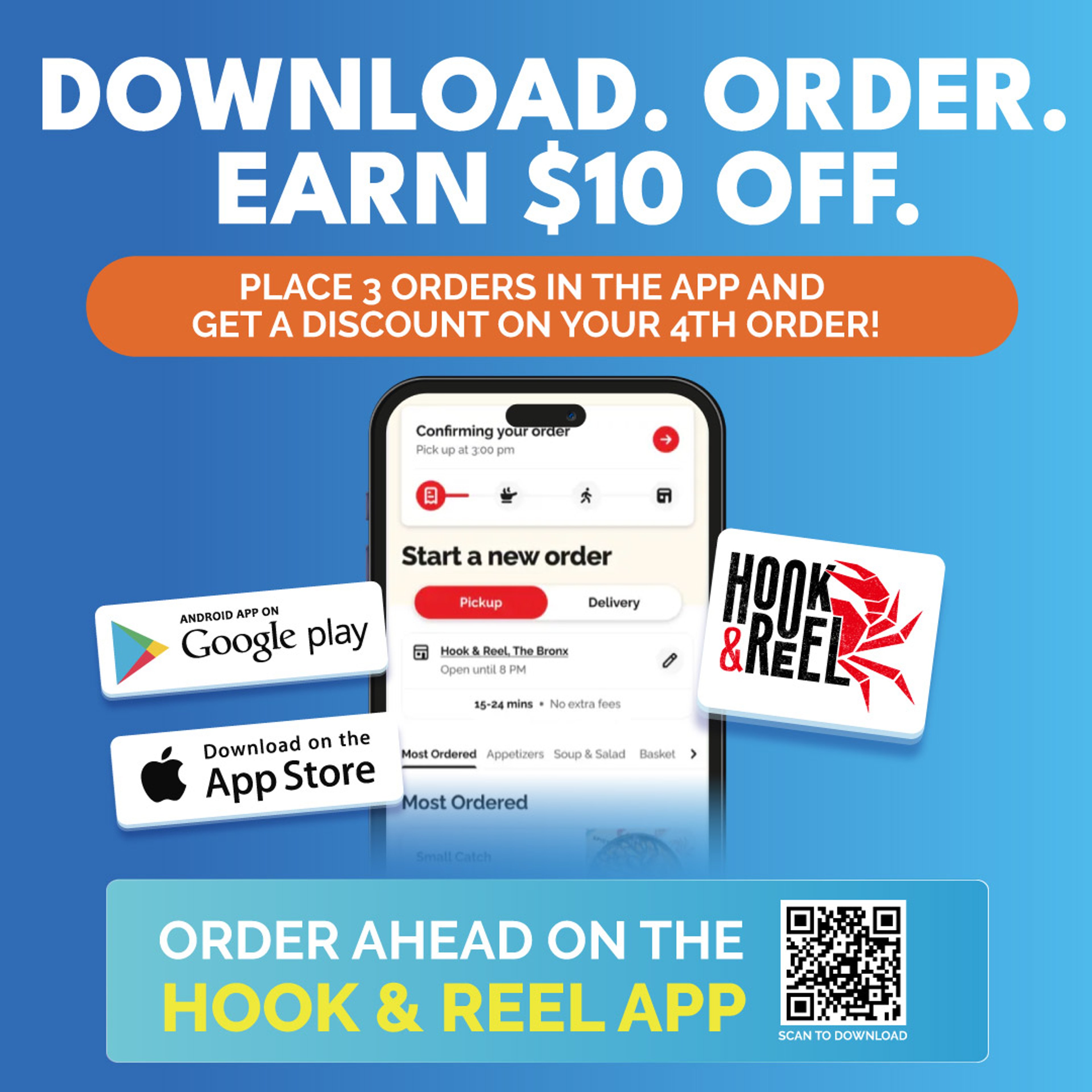 Order on the Hook & Reel app