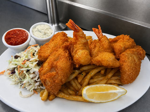2pc Fish & 2pc Shrimp & Chips