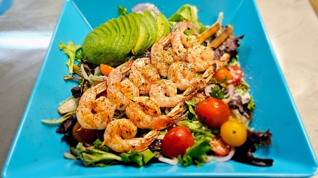 Keto Shrimp Skewers Plate