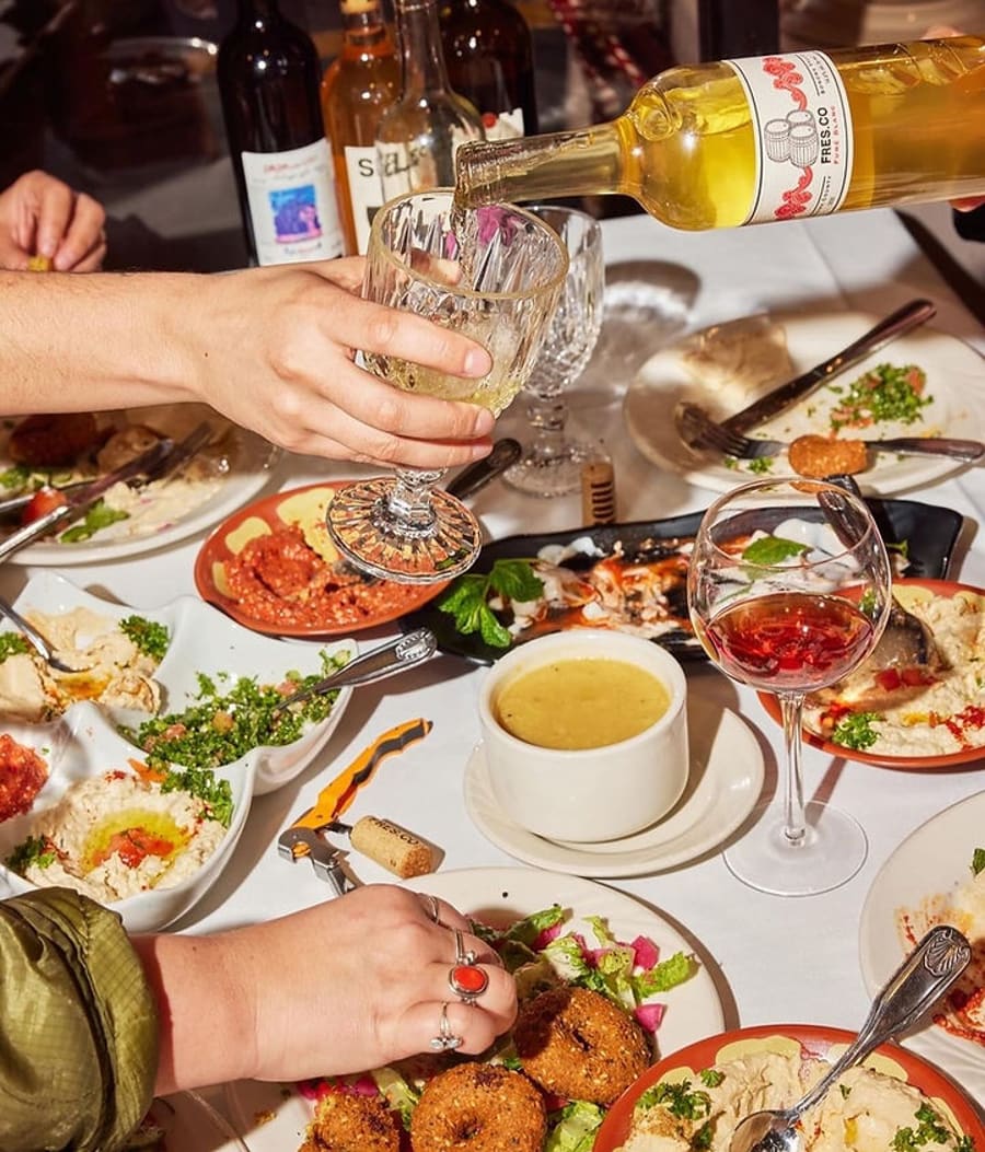 A table set for dinner at Carousel
